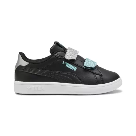 Sort Puma Smsh Glttrvlcr 395609 - Puma Børnesko  - 4067983898624