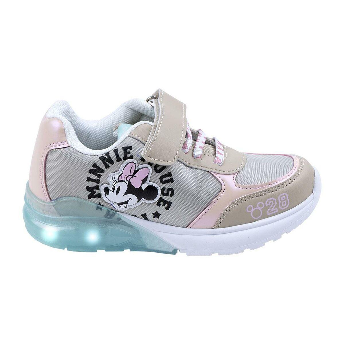 Træningssko Led Minnie Mouse Beige - Minnie Mouse Børnesko  - 8445484277418