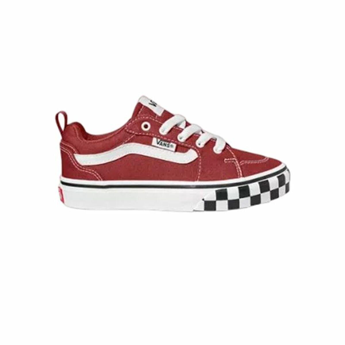 Kondisko Til Børn Vans Filmore Check Bumper Dark Mørkerød - Vans Børnesko  - 0196573499010