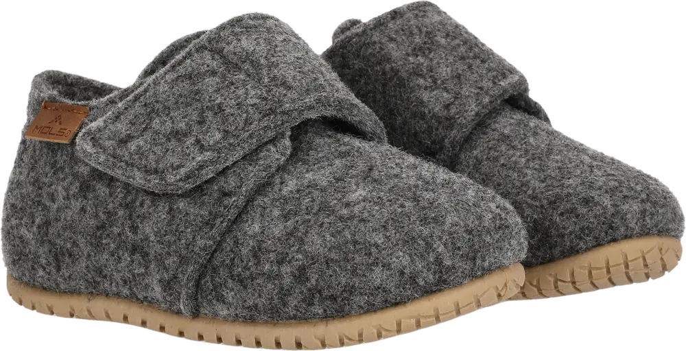 Hjemmesko Heiris Dark Grey Melange - Mols Børnesko  - 5715182231269