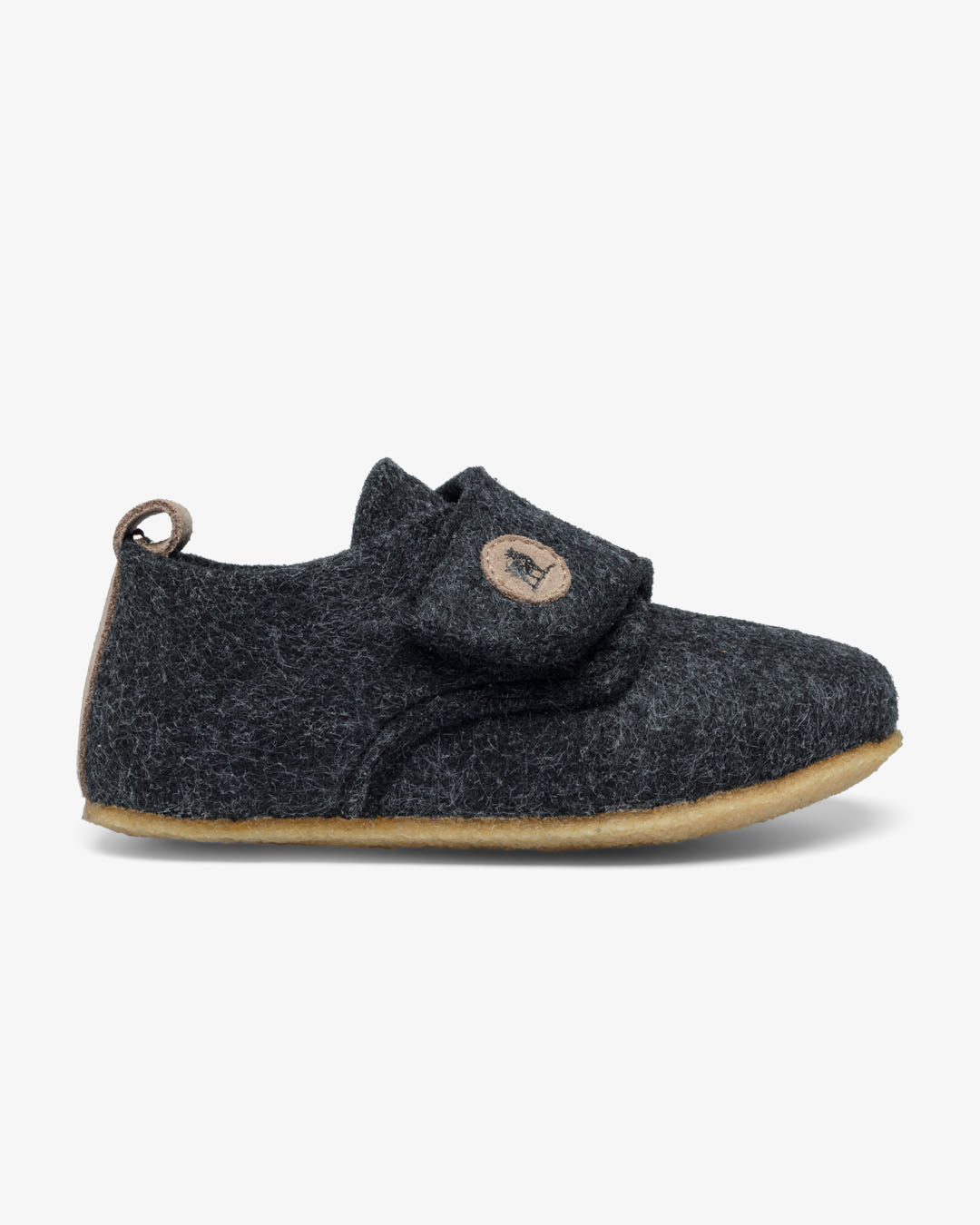 Hjemmesko Uldfilt Børn Mørkegrå - The Cozy Sheep Børnesko  - 5744004462536
